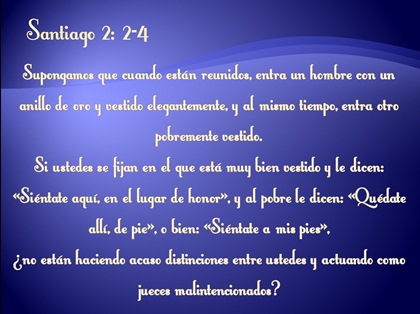 SANTIAGO 2:2-4